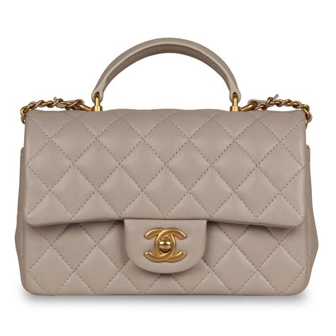 grey chanel flap bag|chanel flap bag with handle.